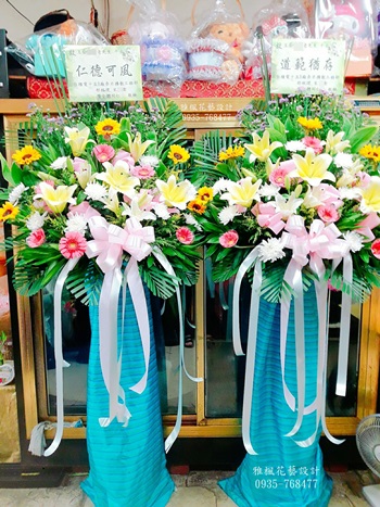 彰化縣秀水鄉花店送廠商追思花籃，喪事花籃彰化縣福興鄉花店