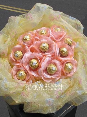 四湖花店，生日巧克力花束二崙花店