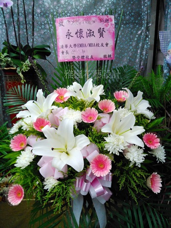 彰化花店_雅楓花藝設計_弔唁花環員林花店