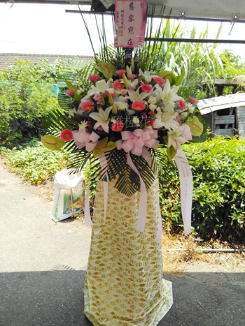 喪事花禮員林花店殯儀館花籃外送服務南投花店_雅楓花藝設計致哀花籃彰化花店