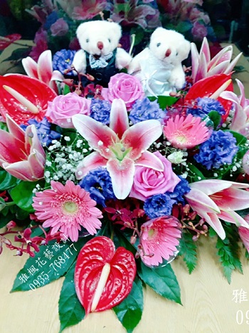 新婚誌喜盆花外送服務元長花店，斗六花店演出成功送花服務
